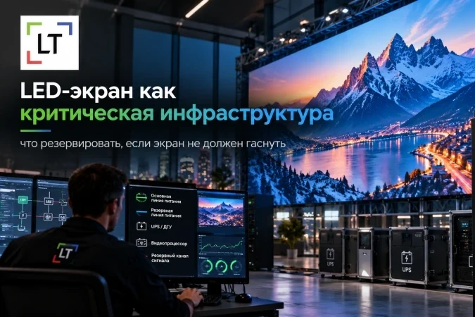 LED-экран как критическая инфраструктура: что резервировать, если экран не должен гаснуть